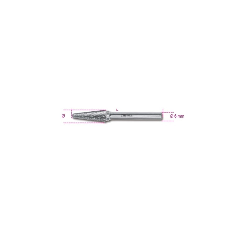 426MD/TA16 Lima rotativa de metal duro, corte cruzado HM6