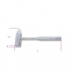 1370INOX 500 Martillo de tipo alemán para mecánicos, de acero inoxidable