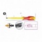 1275MQ/C PH1 Destornillador slim para tornillos Phillips&reg, + planos, aislado