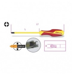 1276MQ/C PZ1 Destornillador slim para tornillos Phillips&reg, + planos, aislado