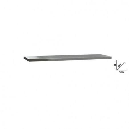 C45PX/2-1,3MT Encimera en MDF forrada con acero inoxidable para banco de trabajo para mobiliario para taller C45PRO