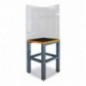 C55KAI-O Encimera de esquina angular 700x700 mm con patas para mobiliario para taller RSC55, naranja