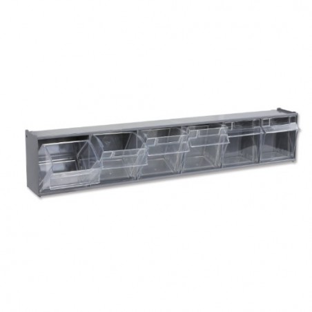 PM/6C Portapiezas pequeñas con 6 gavetas de plástico, con soporte
