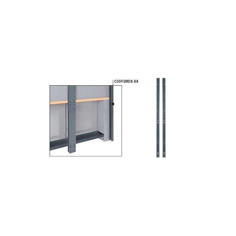 C55P/2MDX-SX Pareja de montantes de pared derecha/izquierda para mobiliario para taller RSC55