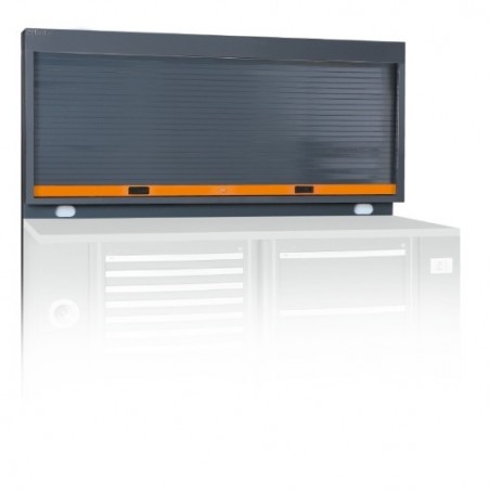 C55PSE-G Pared portaherramientas con persiana y predisposición para 2 tomas de corriente para mobiliario para taller RSC55, gris