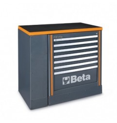 C55BG/1 Banco de trabajo de extensión de 1 metro para mobiliario para taller RSC55, gris