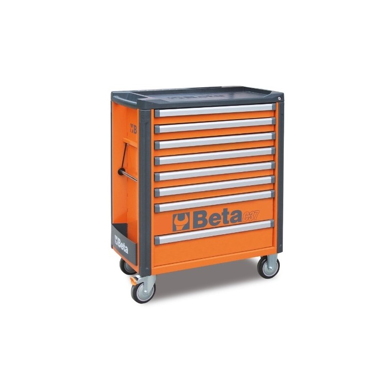 C37/8-O Cajonera móvil con 8 cajones, naranja
