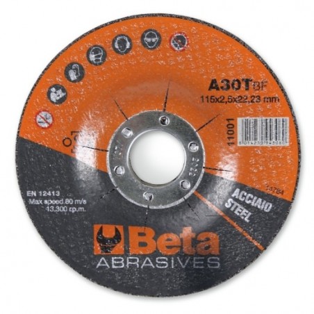 11001 125X3,2 Disco abrasivo de corte para acero, con centro deprimido