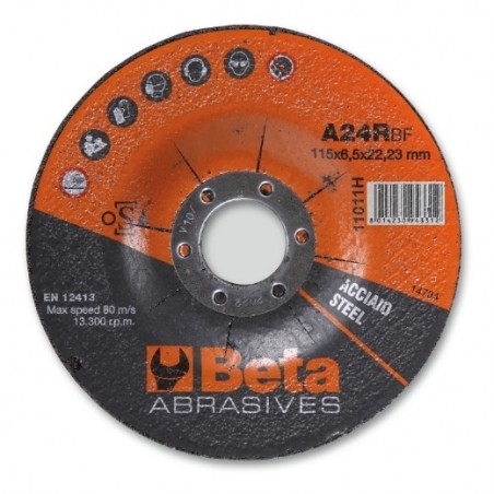 11011H 125X6,5 Disco abrasivo de desbaste para acero, con centro deprimido