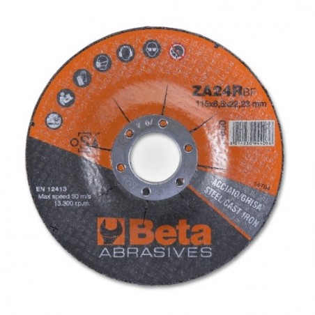 11050 125X6,5 Disco abrasivo de desbaste para acero, con circonio, con centro deprimido