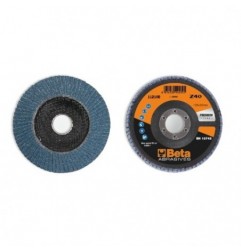 11210B 80 Disco de láminas con tela abrasiva de circonio, soporte de fibra de vidrio, monolámina, con perfil cónico