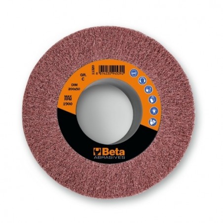 11320 VF Rueda de láminas de tela no tejida con orificio, fibras sintéticas de corindón